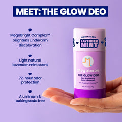 Textura sedosa del Glow Deo para deslizamiento cómodo.