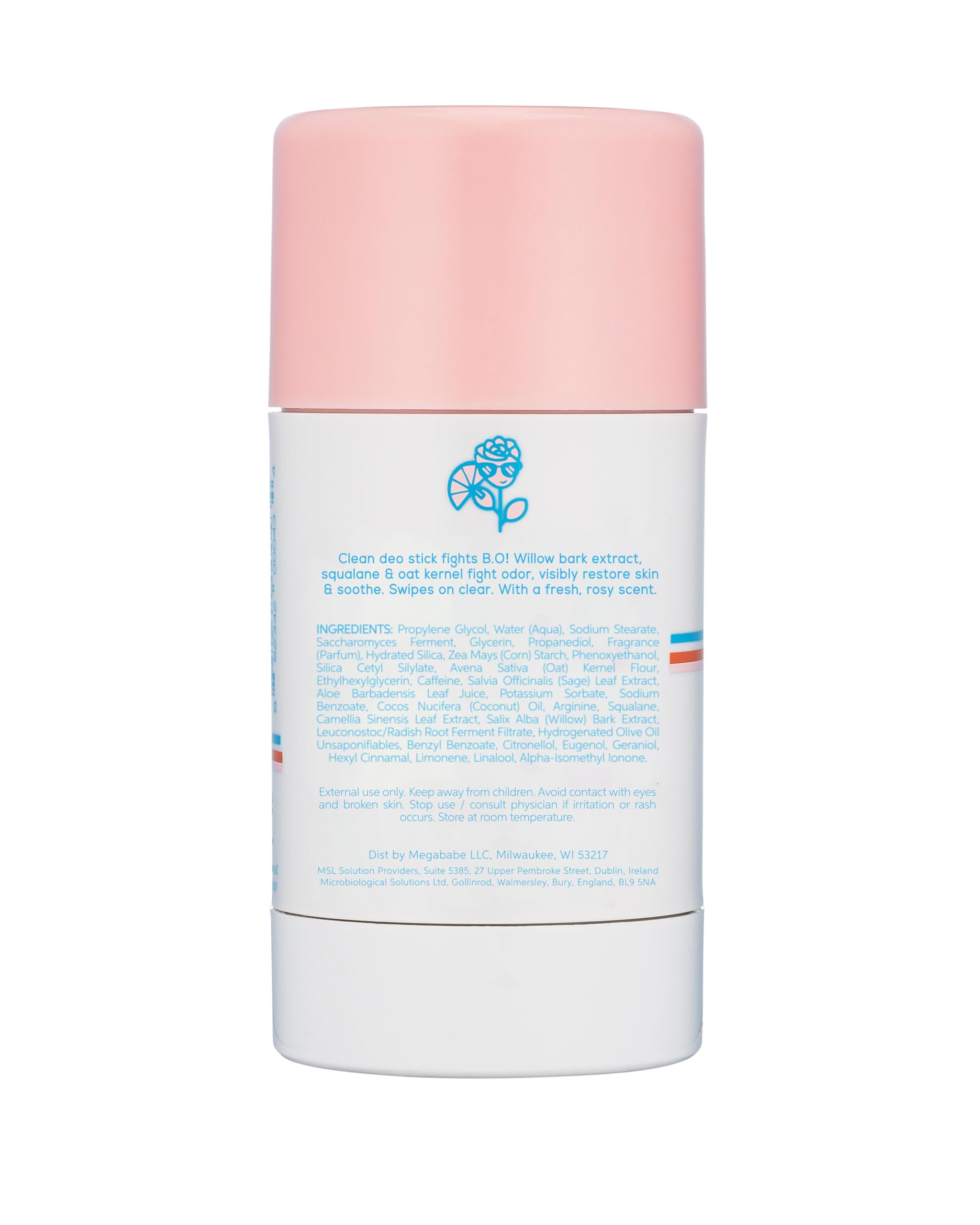 Megababe Rosy Pits ofrece protección de odor y humedad sin aluminio.