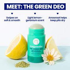 Aplicación suave de Megababe Daily Desodorante Verde, sin esfuerzo