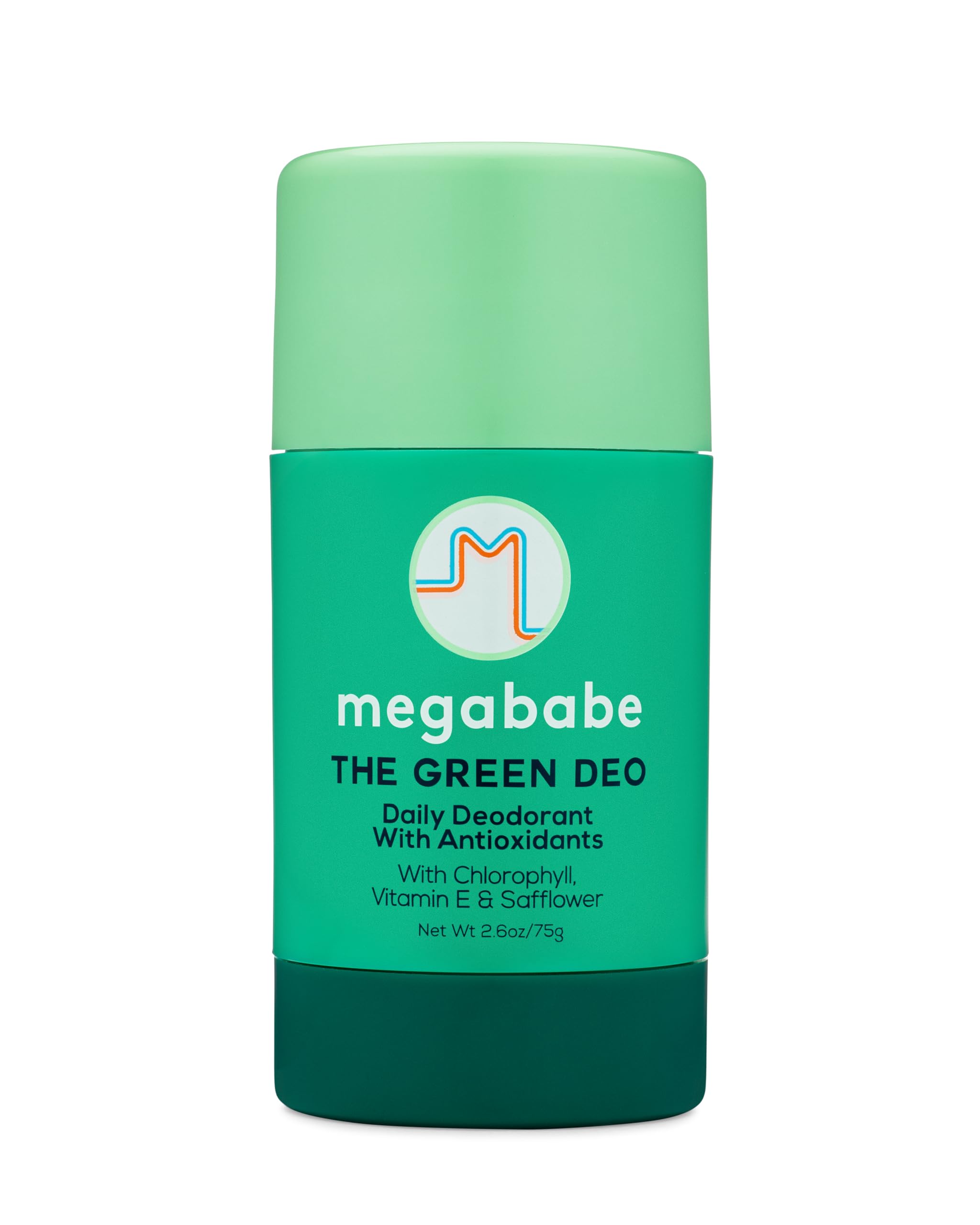 Megababe Daily Desodorante Verde en envase compacto para uso diario y protección suave contra olores