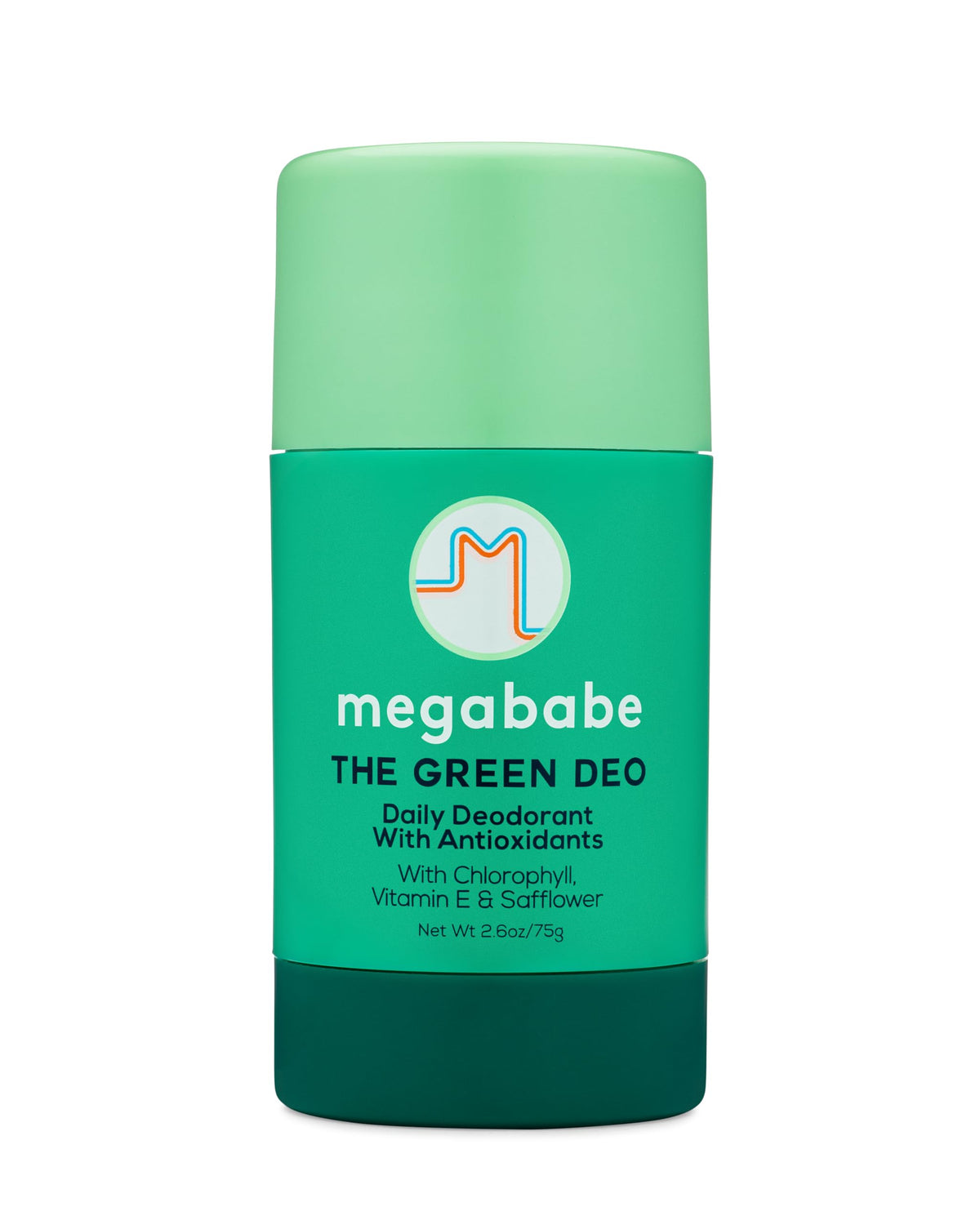 Megababe Daily Desodorante Verde en envase compacto para uso diario y protección suave contra olores