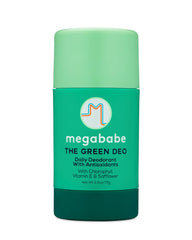 Megababe Daily Desodorante Verde en envase compacto para uso diario y protección suave contra olores