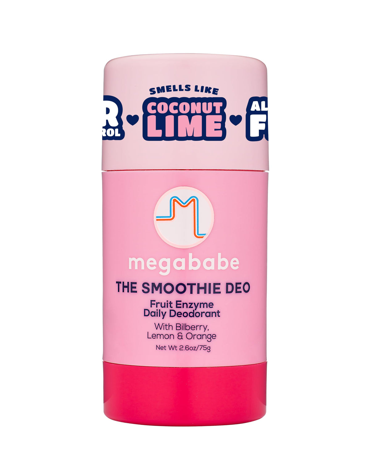 Desodorante diario Megababe Smoothie en envase compacto para uso diario.