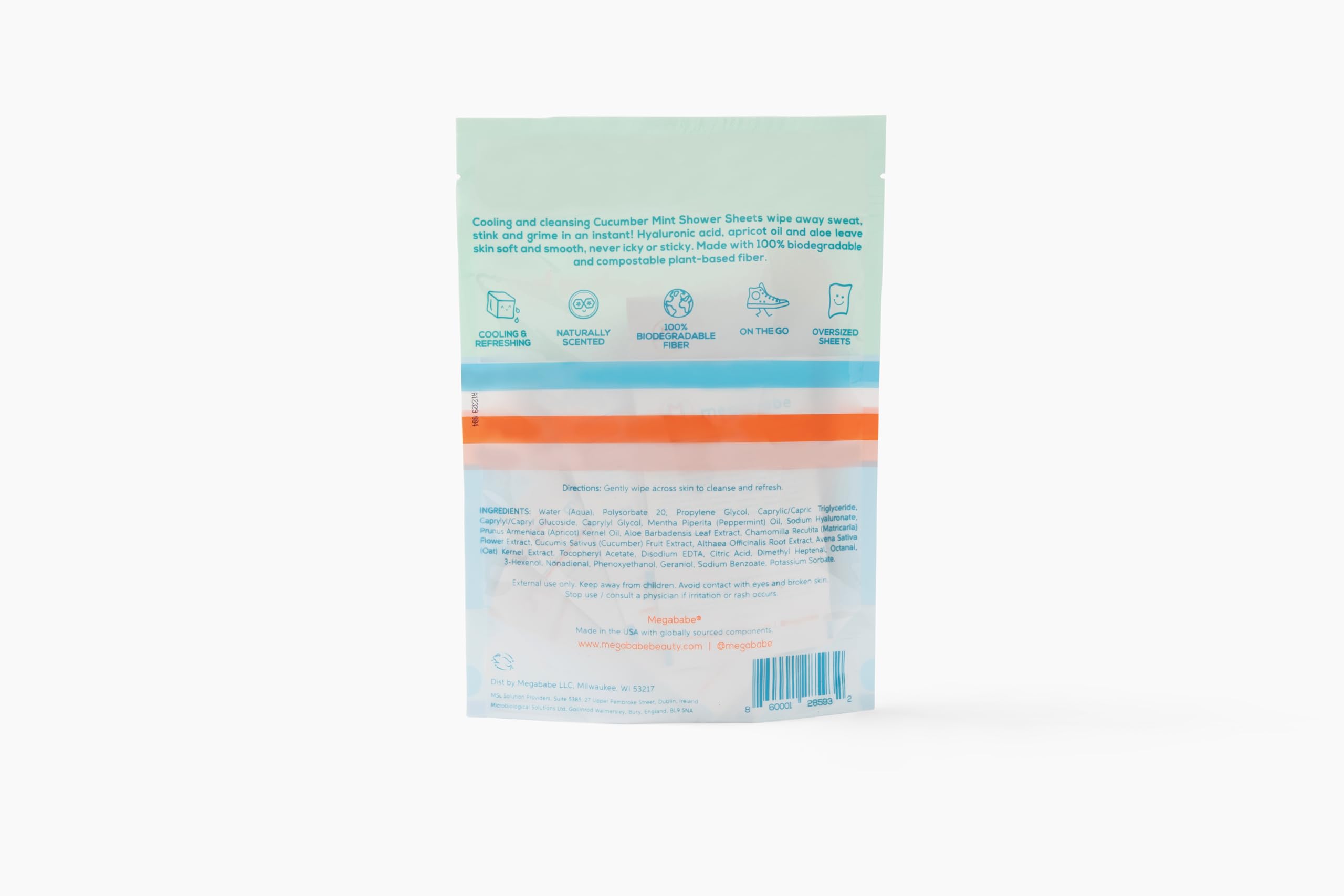 Megababe hojas de ducha para viaje y camping, higiene sin esfuerzo.