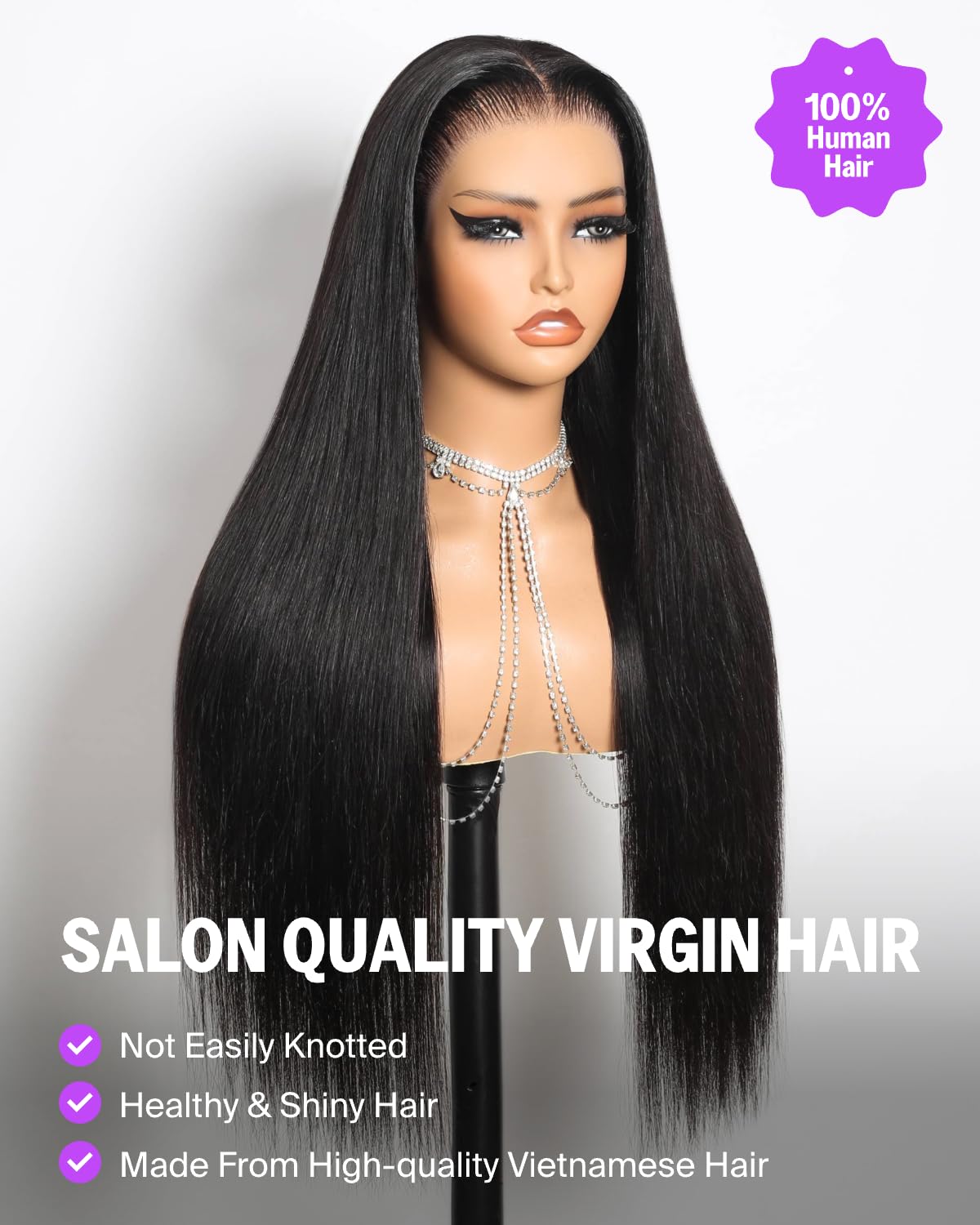 Megalook 20-inch wig ideal for daily wear or special occasions.