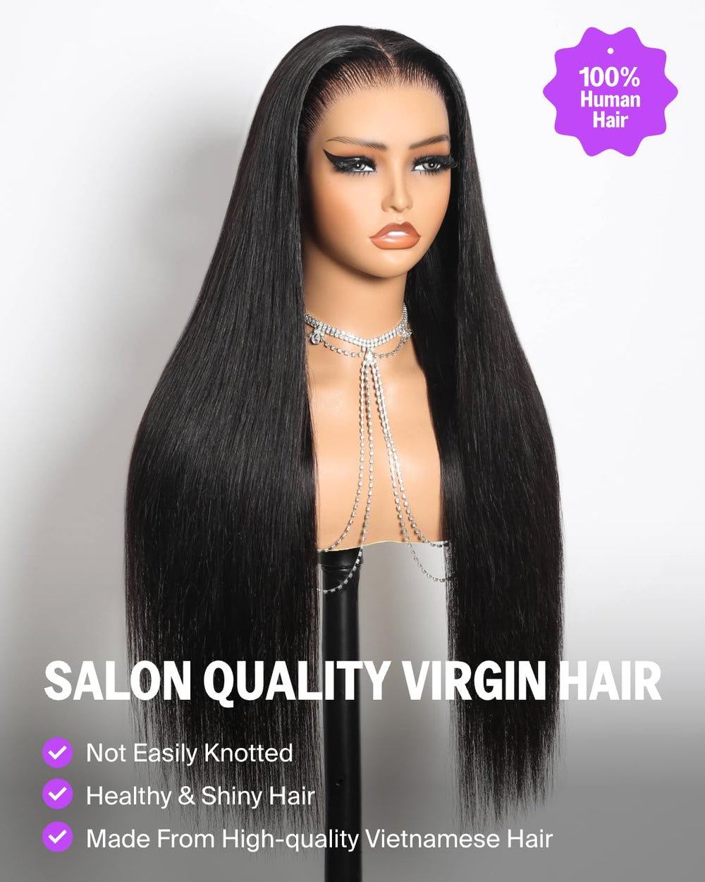 Megalook 20-inch wig ideal for daily wear or special occasions.