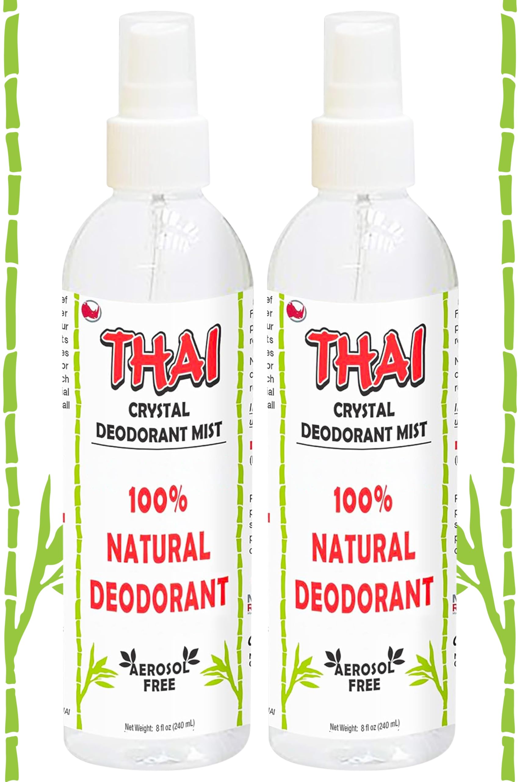 MegaRhino Thai Desodorante Spray: botella visible para uso diario sin fragancia