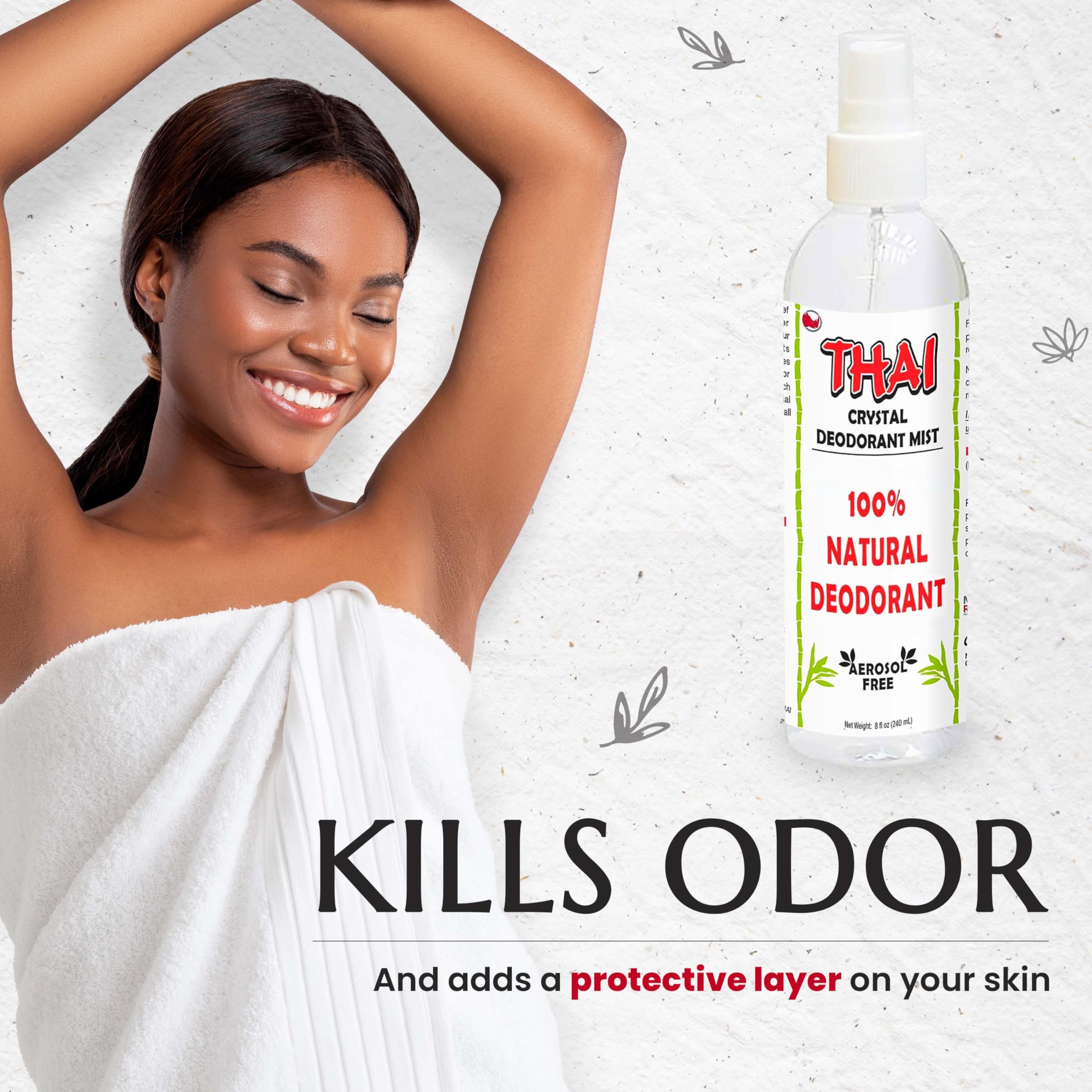 MegaRhino Thai Desodorante Spray: protección diaria sin residuos en la ropa