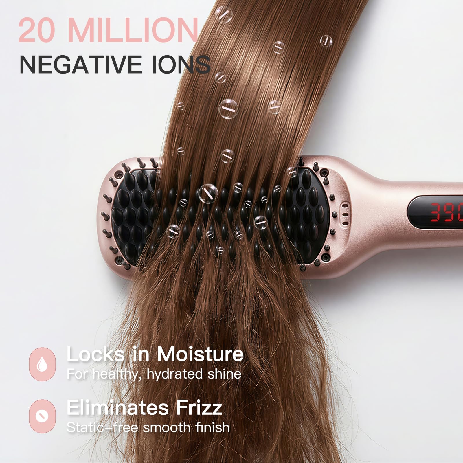MEGAWISE Pro Ceramic Ionic Hair Straightener Brush auto-off safety after use.