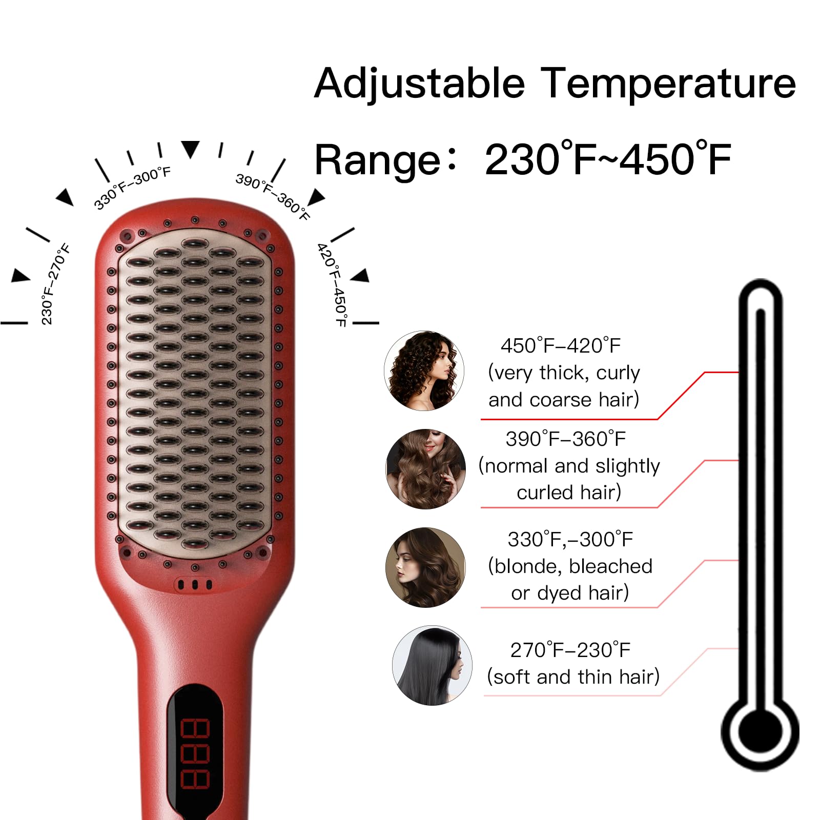 MEGAWISE Megawise Pro brush in use delivering detangling and straightening