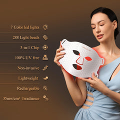 MEGELIN LED mask with adjustable strap for a secure home fit.