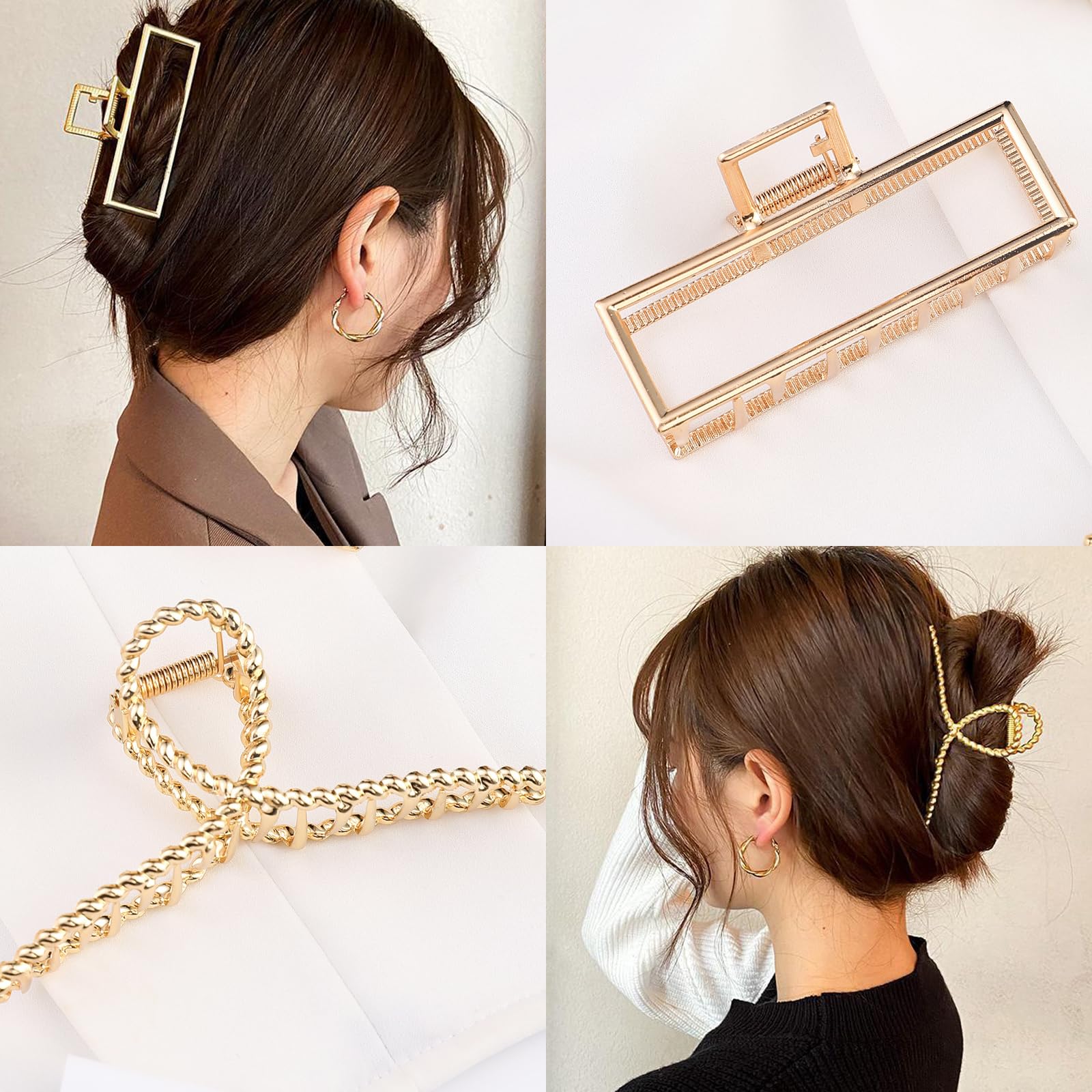 Mehayi pinzas garra grandes para uso diario, sujetan el cabello sin esfuerzo.