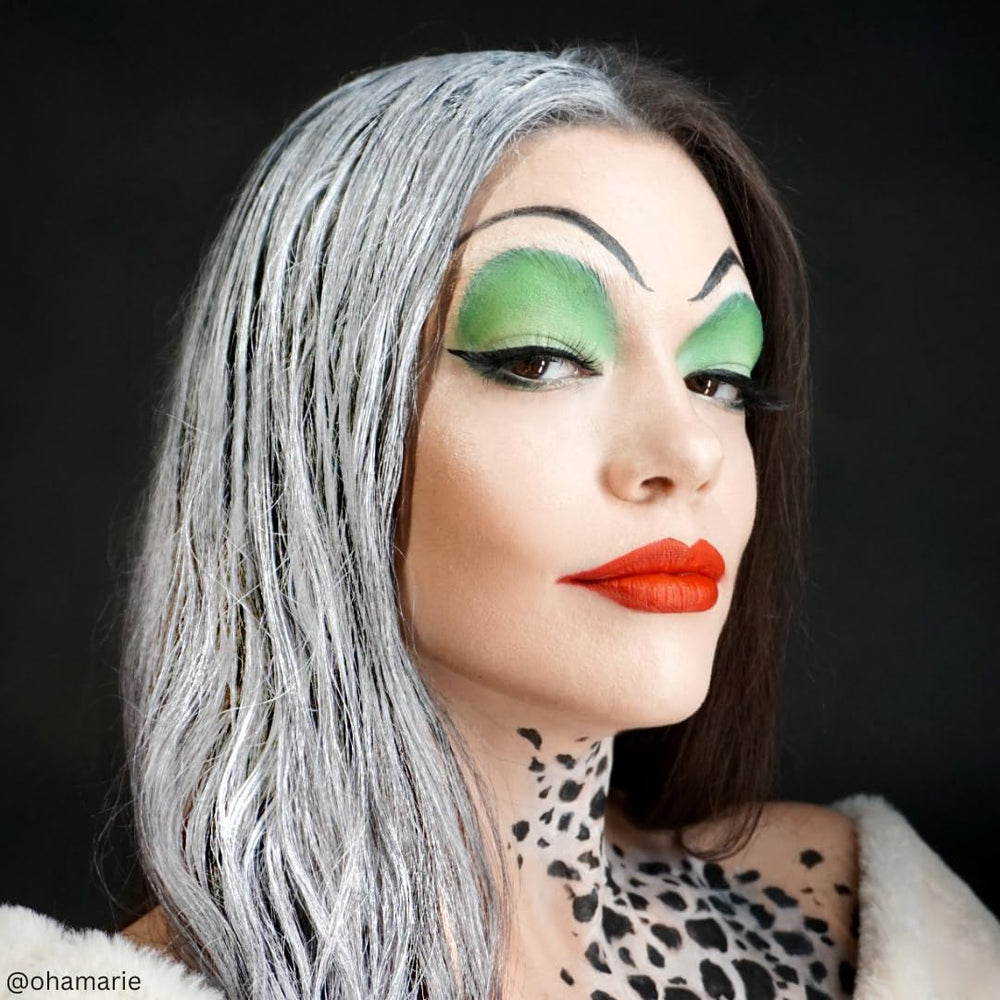 Mehron Hair White is washable and easy to remove after performances.