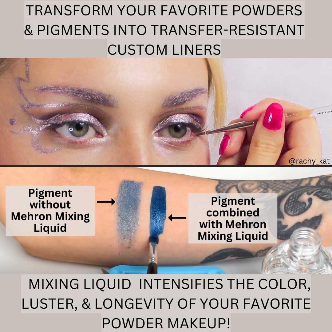 Dilución de maquillaje para aerografía con Mehron Mixing Liquid.