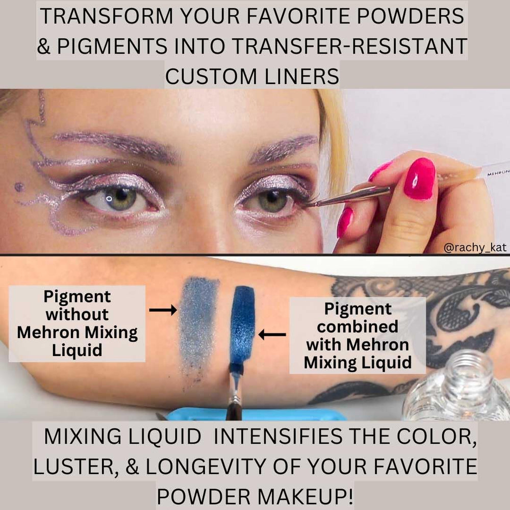 Dilución de maquillaje para aerografía con Mehron Mixing Liquid.