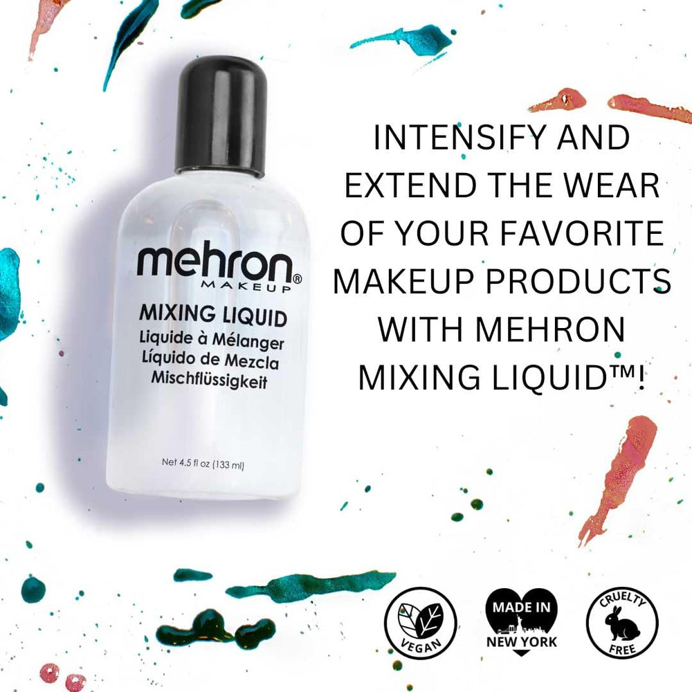 Mezcla pigmentos con Mehron Mixing Liquid para delineado de larga duración.