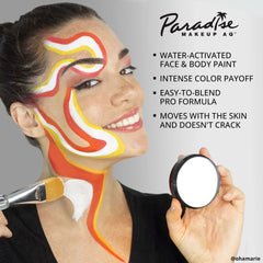 Mehron Paradise Makeup AQ Pro, colección de colores, tonos mate para looks versátiles.