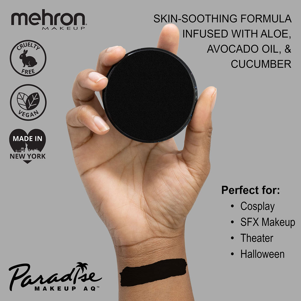 Mehron Paradise Makeup AQ Pro, prueba en la piel, color vibrante para looks intensos.