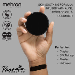 Mehron Paradise Makeup AQ Pro, prueba en la piel, color vibrante para looks intensos.