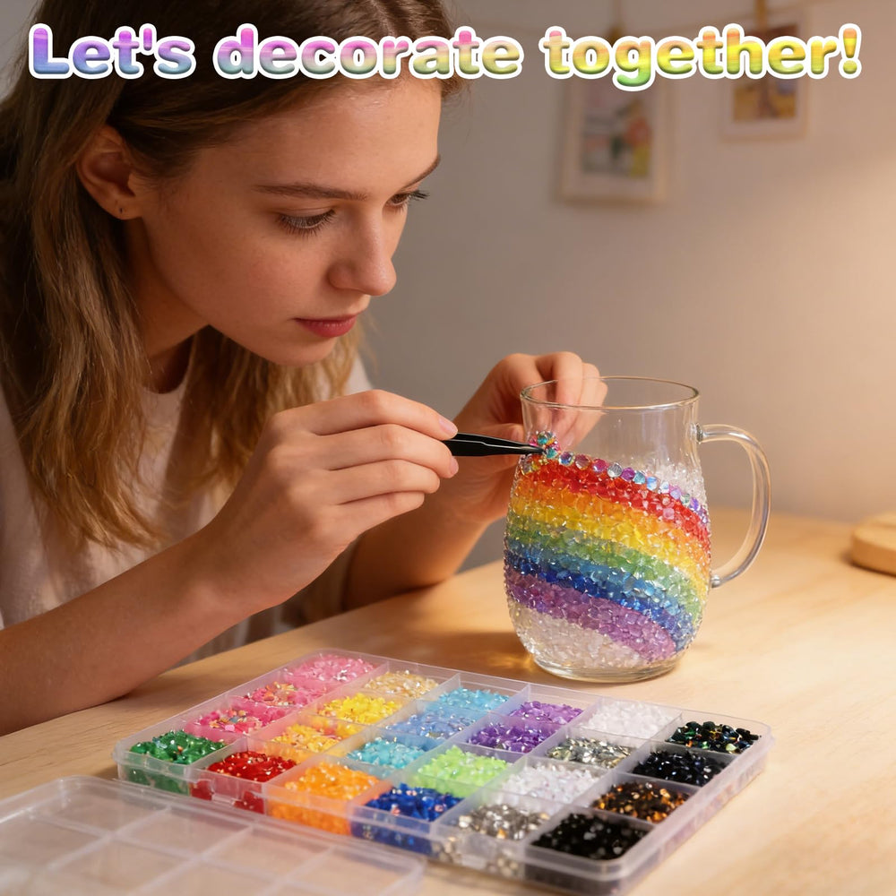 MeiAid rhinestones for DIY glamour projects with clear finish.