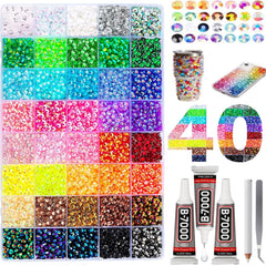 MeiAid multicolor rhinestones 3mm flatback for precise, eye-catching craft accents.