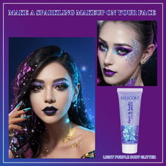 MEICOLY adhesivo glitter autopegante ideal para cuerpo sin pegamento adicional