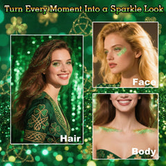 MEICOLY brillo verde para el cabello, realza peinados de fiesta.