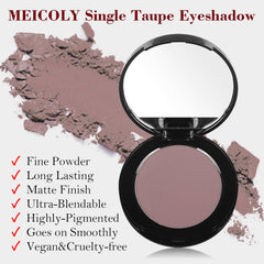 MEICOLY nude taupe swatches on a palette for everyday wear