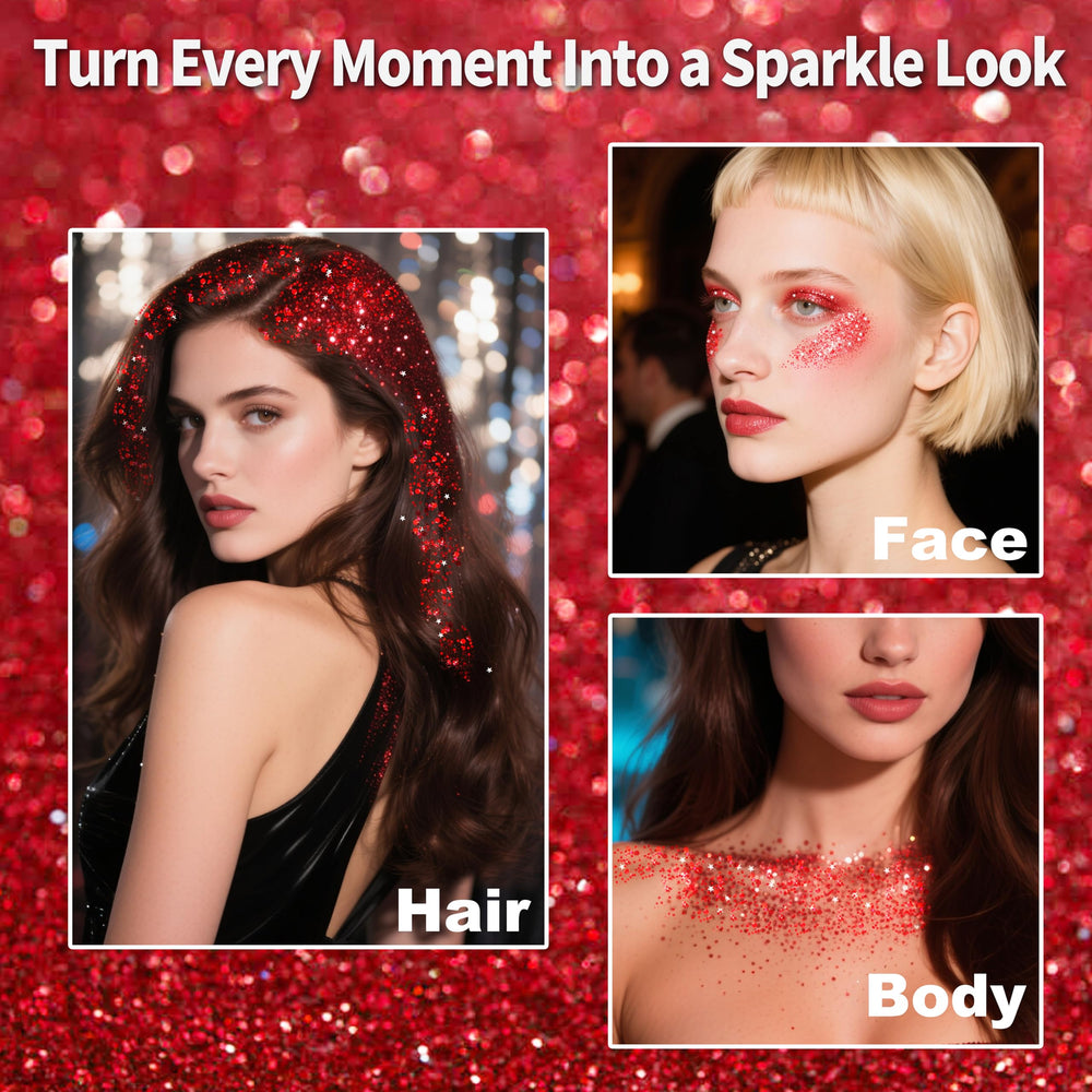 MEICOLY face and body glitter stick delivers radiant shimmer for any look.