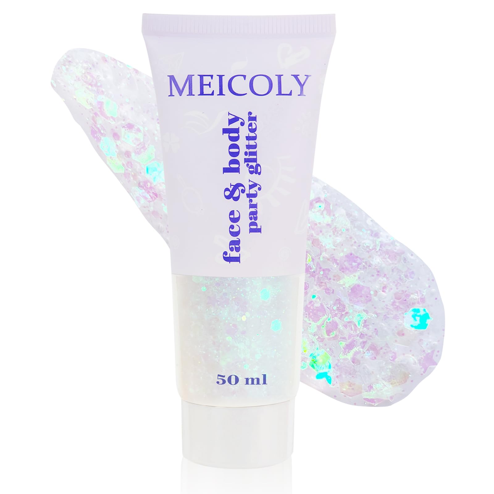 MEICOLY easy removal with warm water or makeup remover.