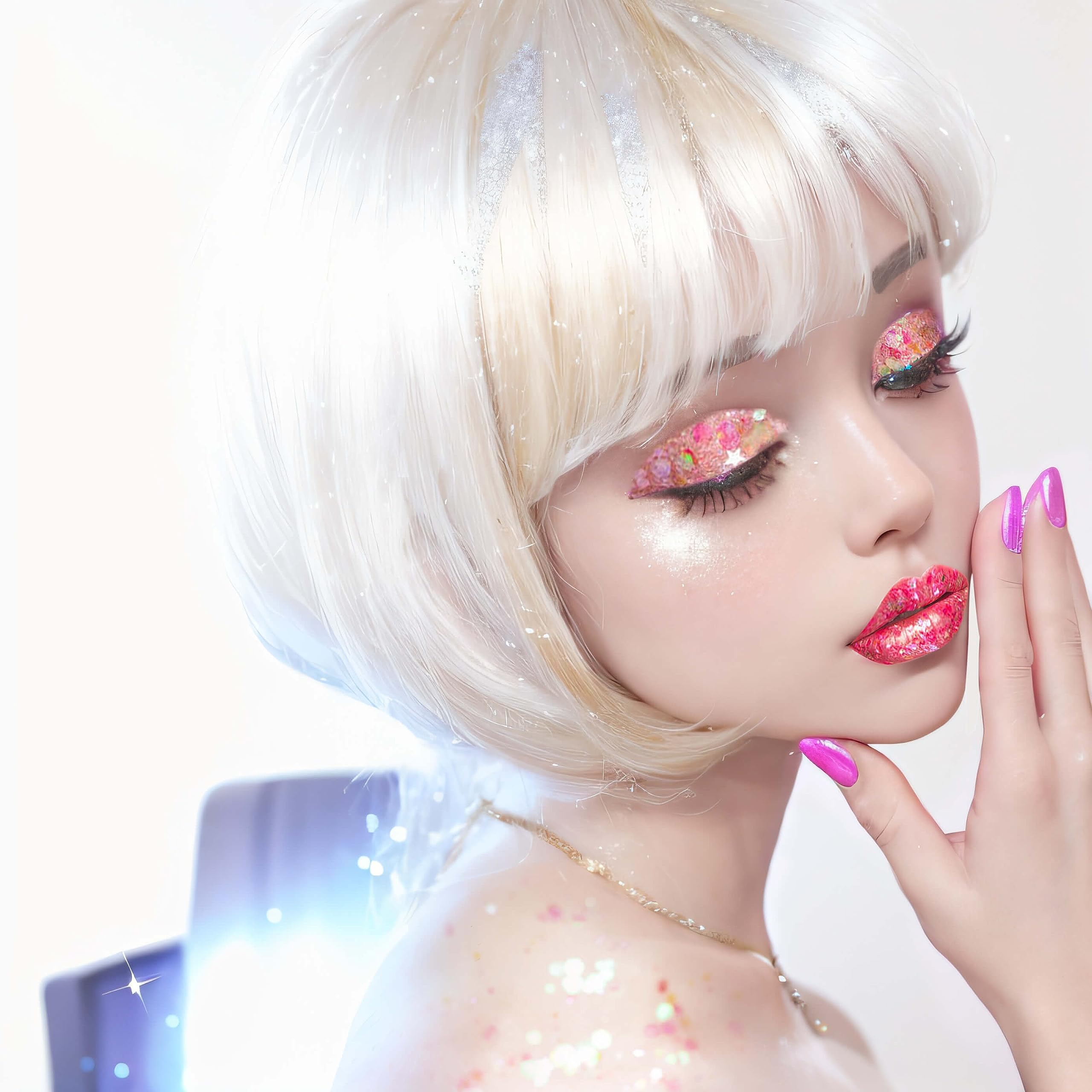 MEICOLY glitter gel textures support easy heart designs