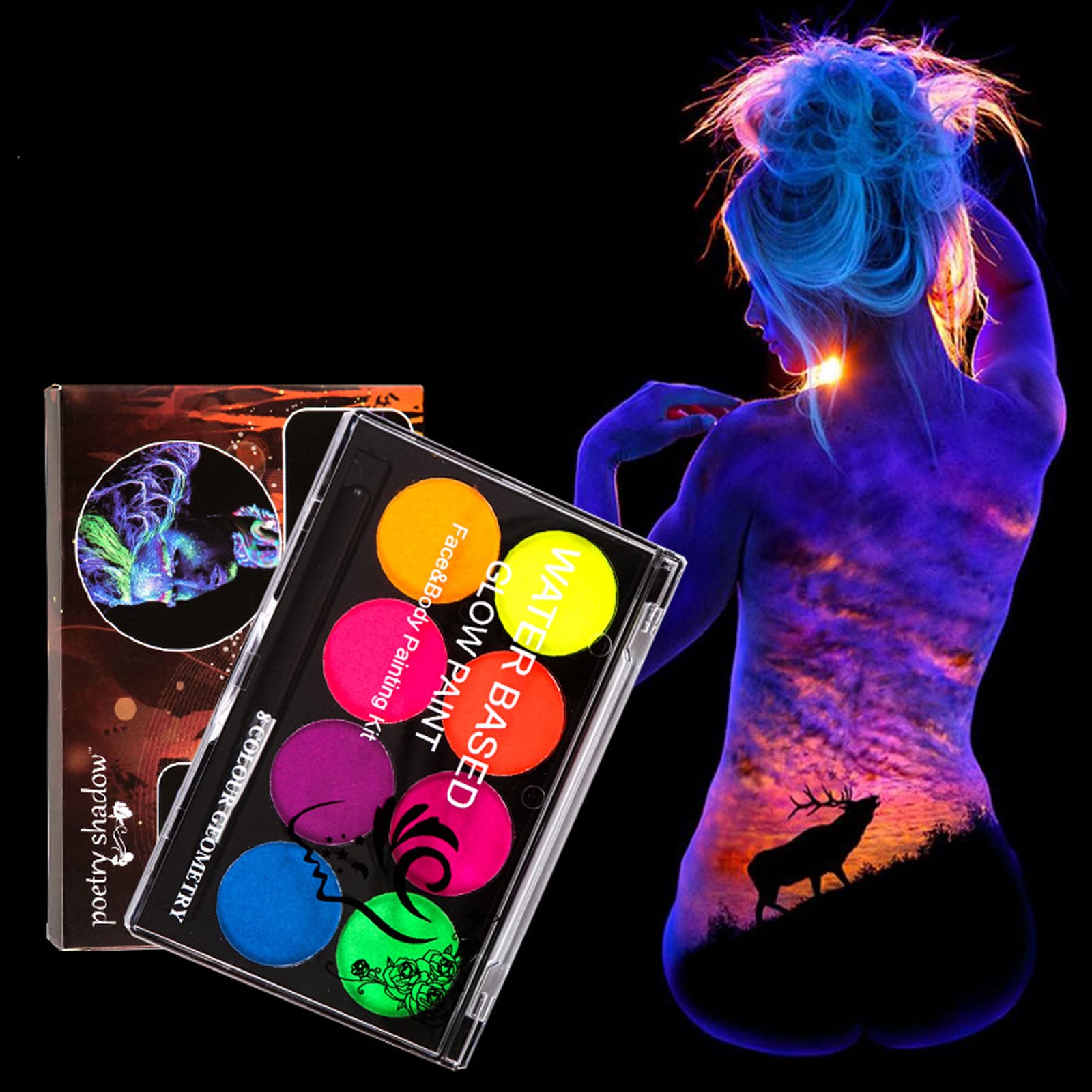 MEICOLY Halloween glow makeup for a standout night-time look