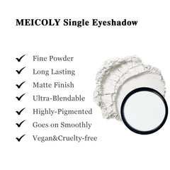 MEICOLY high pigment eyeshadow delivers vibrant color with a single swipe