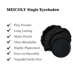 MEICOLY high pigment eyeshadow delivers vibrant color in a single swipe