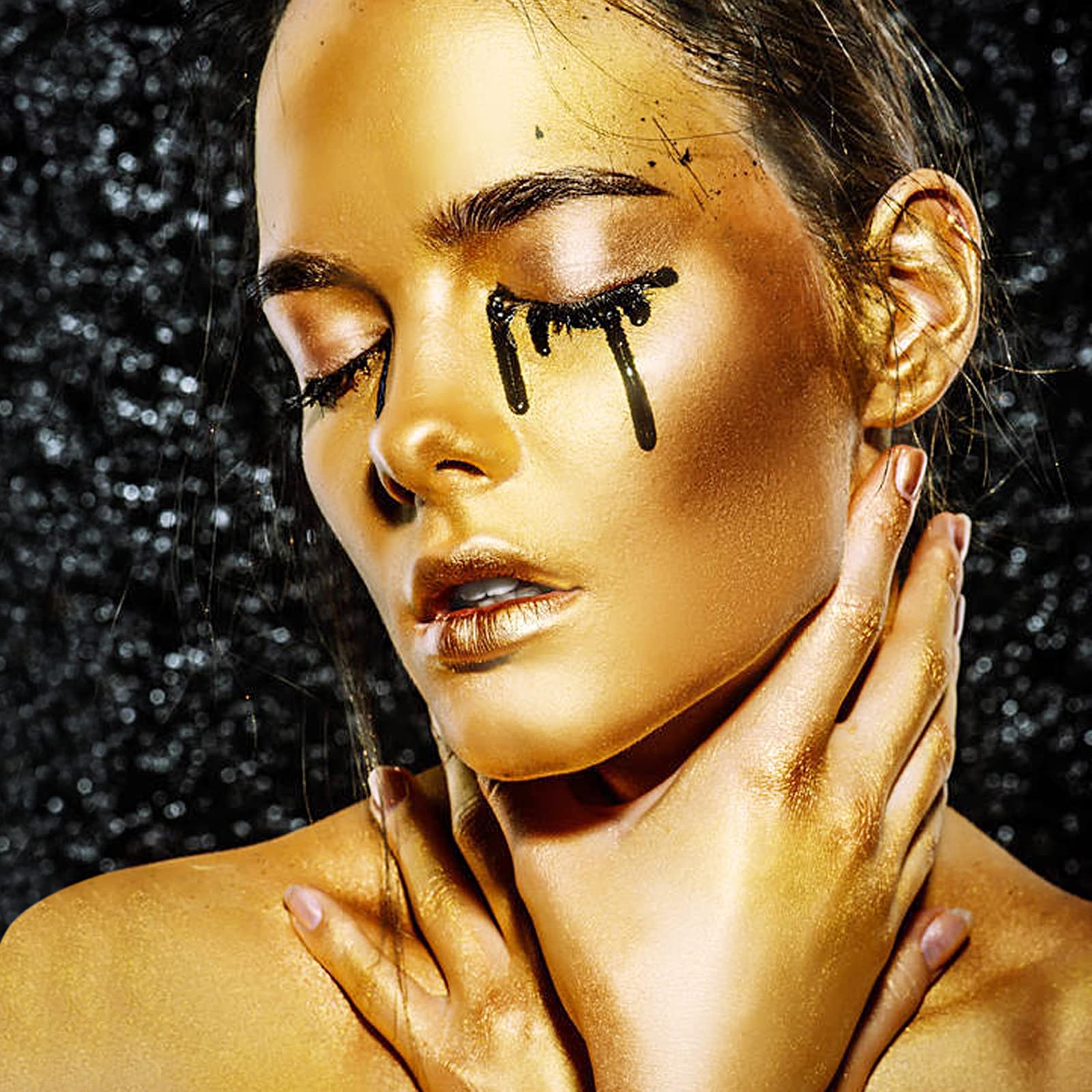 MEICOLY maquillaje SFX dorado ideal para efectos completos sin irritar.