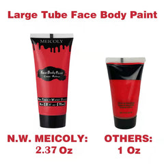 Pintura facial MEICOLY roja para demonio con color intenso y duración