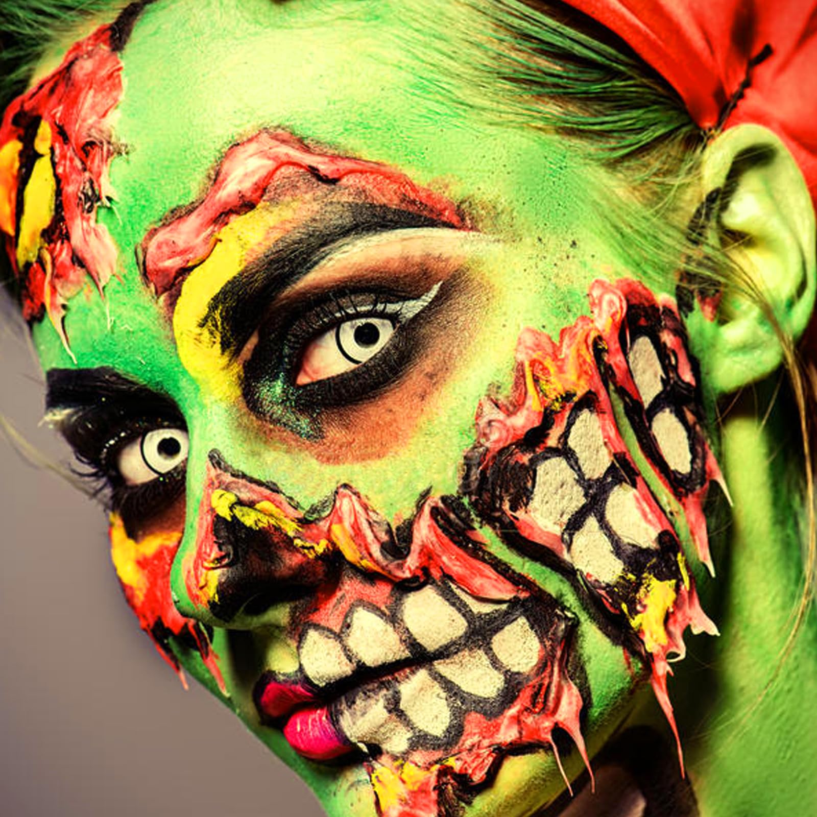 Meicoly verde claro facilita desmaquillaje con removedor de maquillaje.