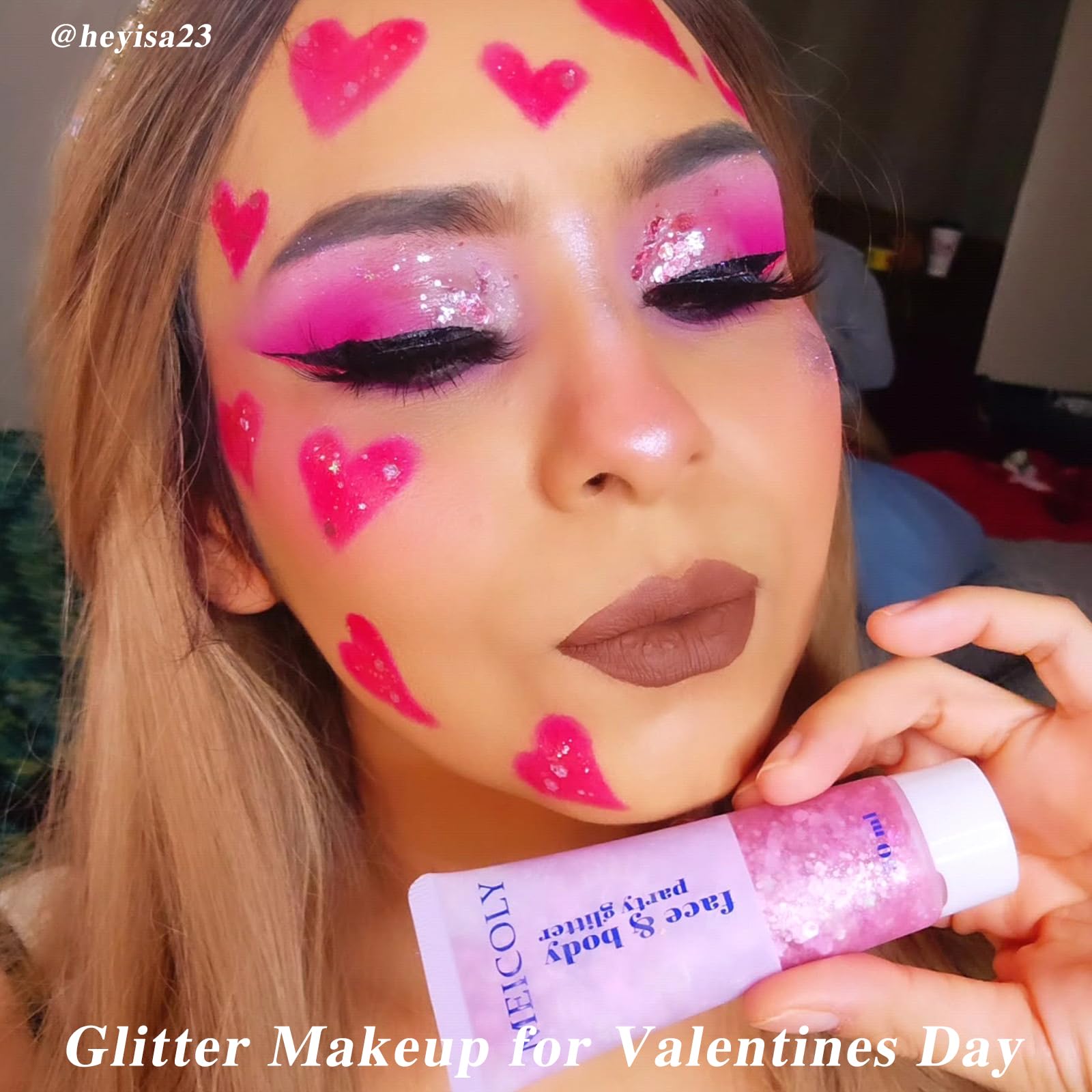 MEICOLY self-adhesive glitter applies easily without glue