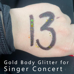 MEICOLY self-adhesive glitter gel on cheek enables quick, glue-free festival makeup