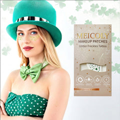 MEICOLY St Patrick's Day four-leaf clover sticker for standout look.