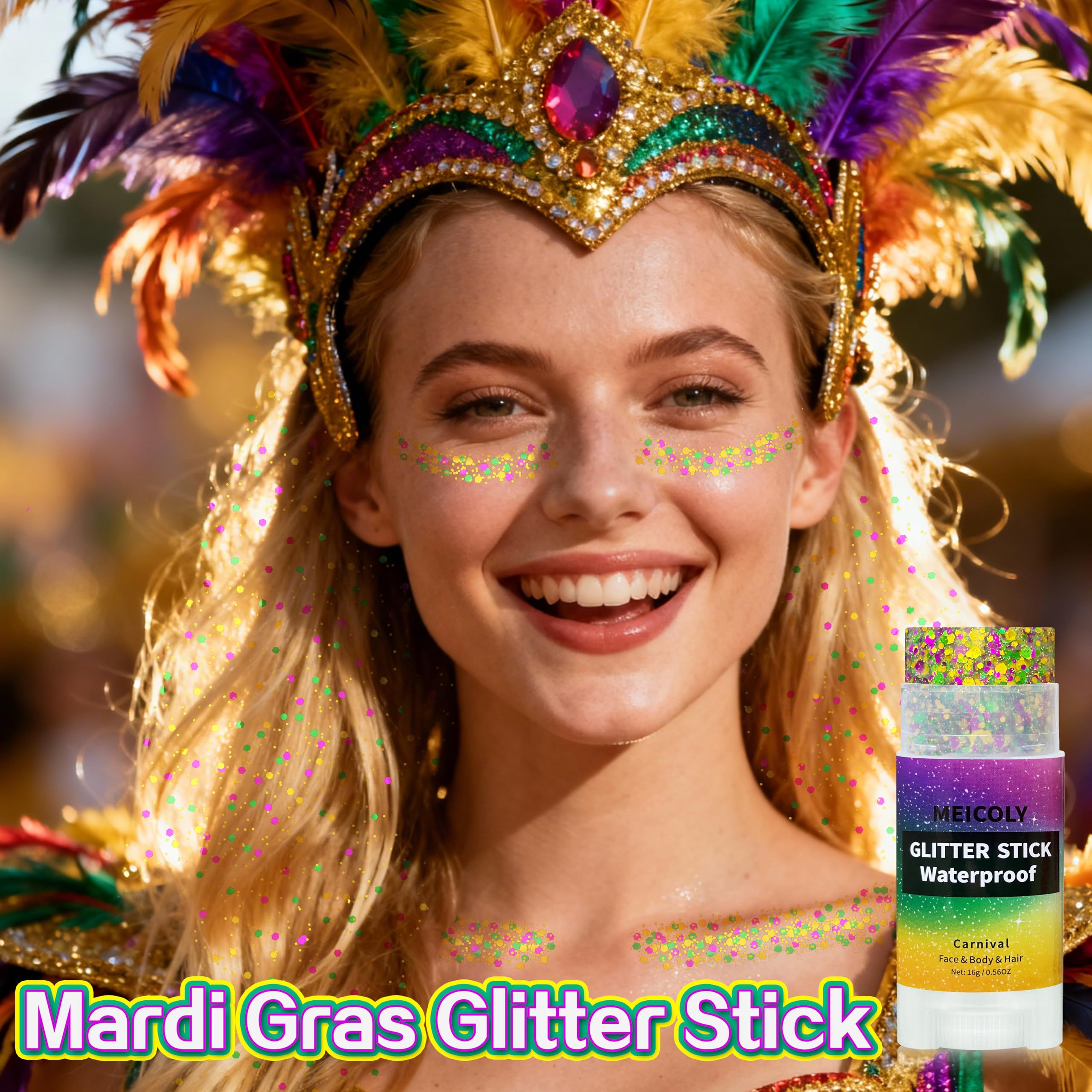 MEICOLY uso versátil Mardi Gras, complemento perfecto para disfraces.