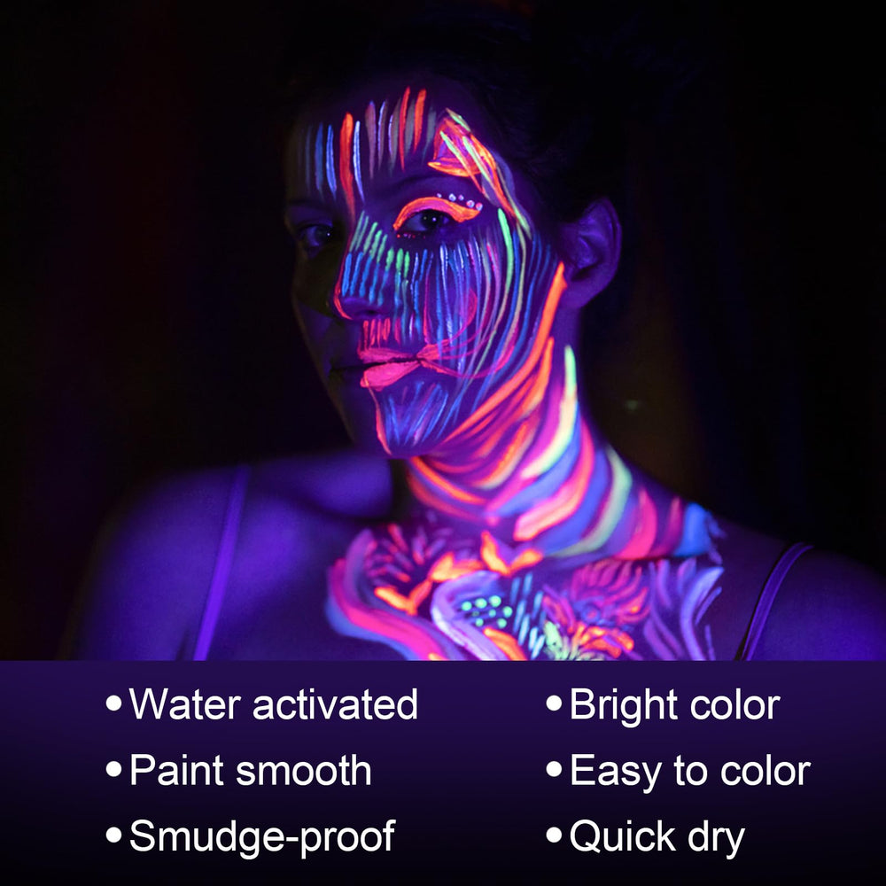 MEICOLY UV blacklight glow effect to highlight designs under night lighting
