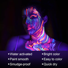 MEICOLY UV blacklight glow effect to highlight designs under night lighting