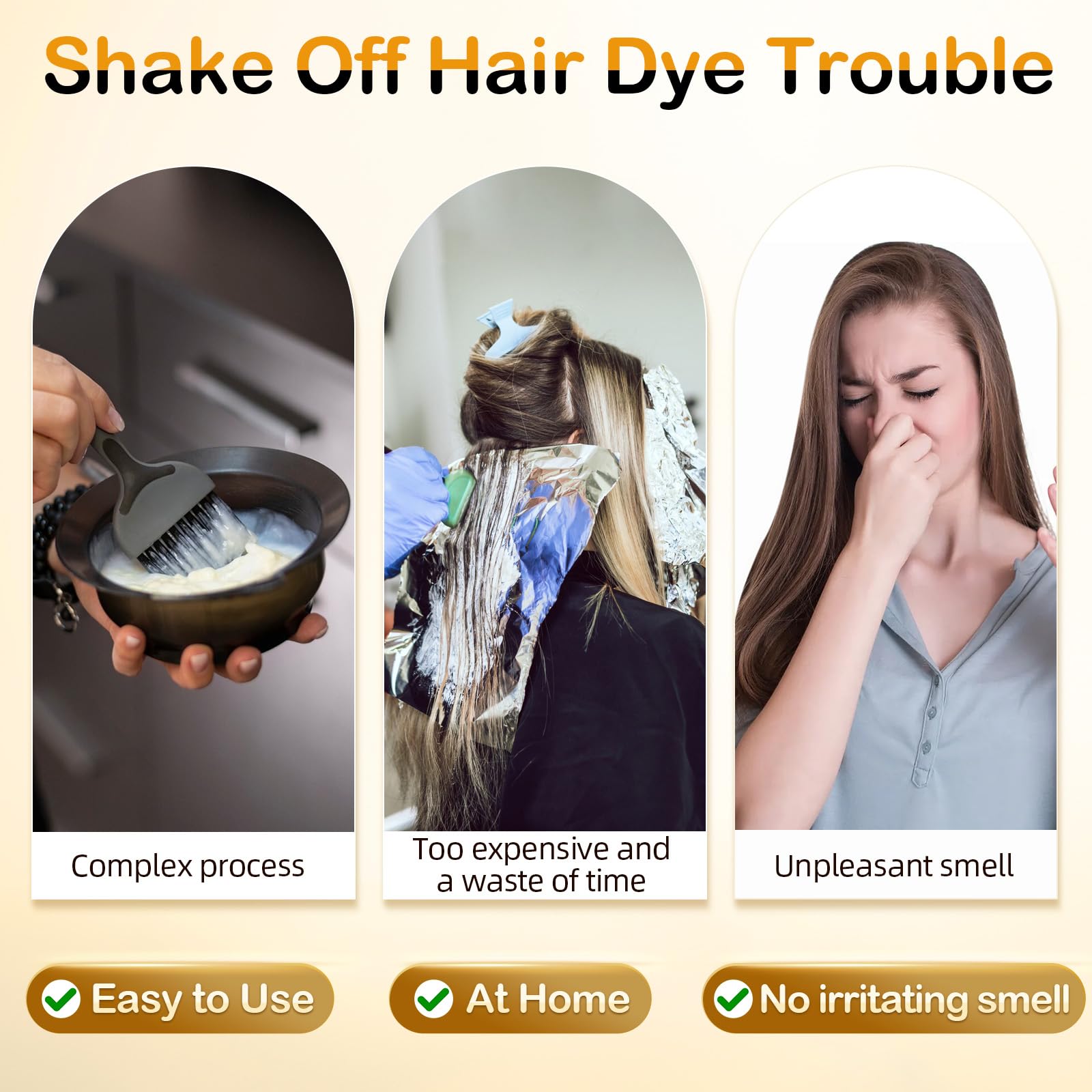 MEIDU gray hair coverage results show even color across strands