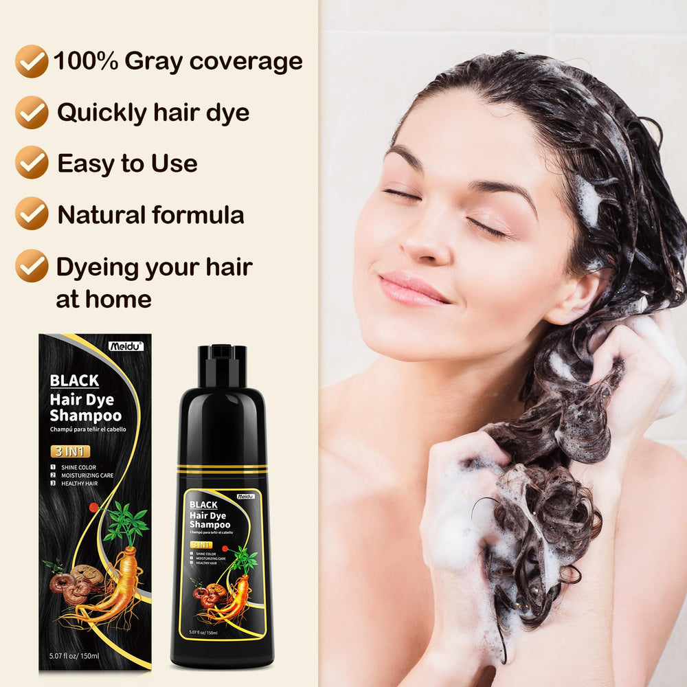 MEIDU hair glow close-up suggests healthy and shiny results