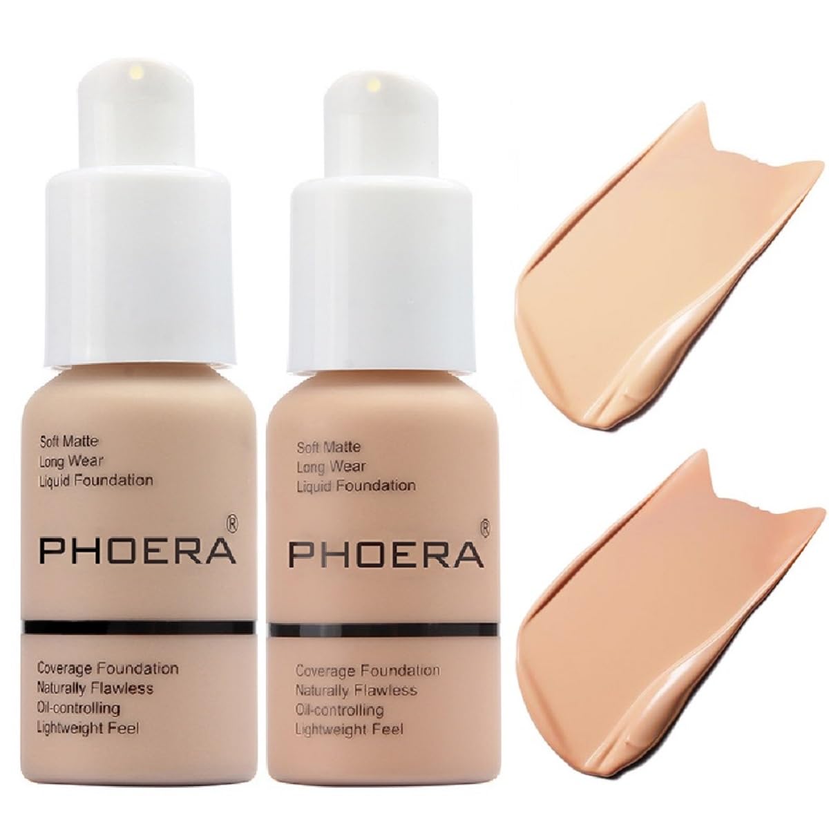 Meifen Phoera Foundation 102 Nude botella, cobertura natural y acabado suave