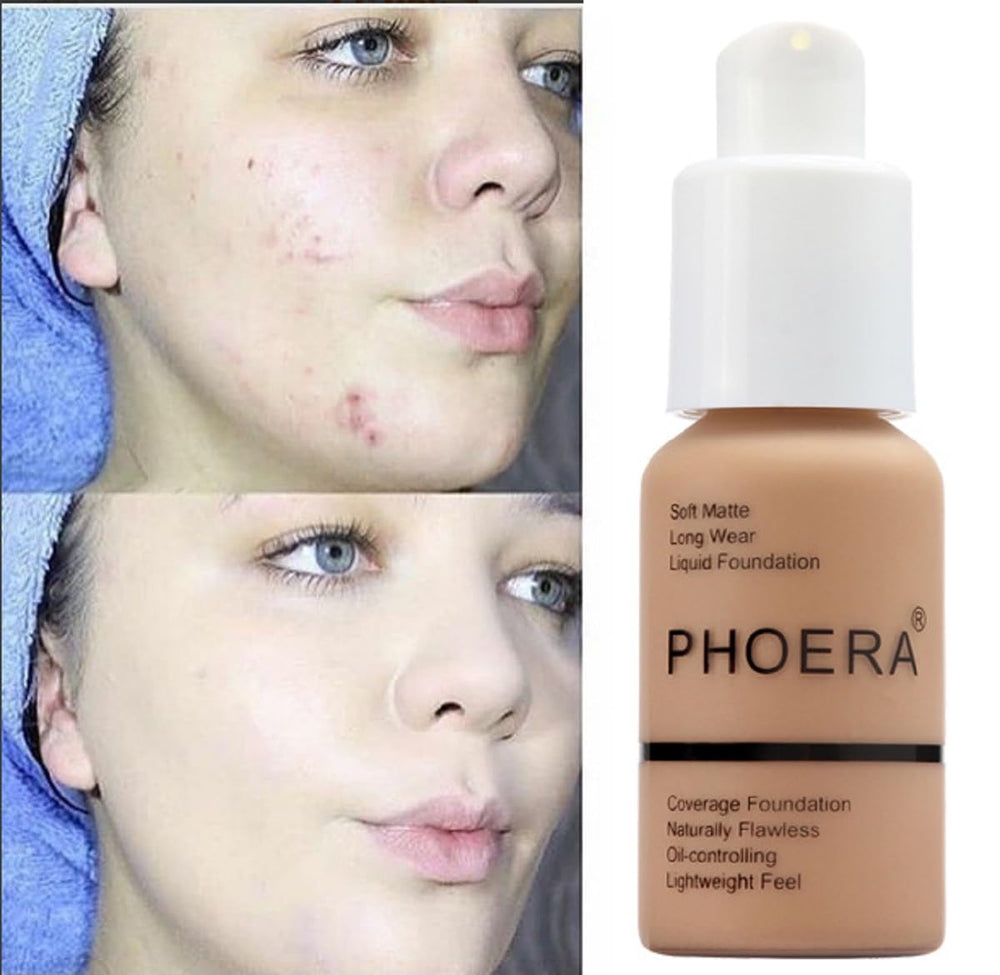 Meifen Phoera Foundation control de aceite, aplicación suave en piel grasa