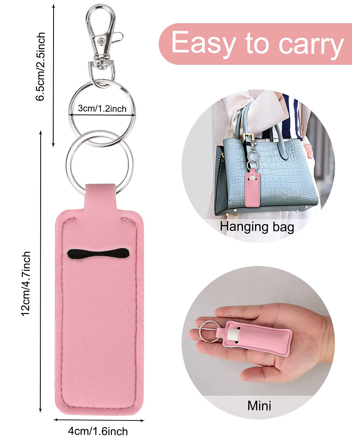 Meiiy gancho metálico, resistente y fácil de enganchar a mochilas o bolsos.
