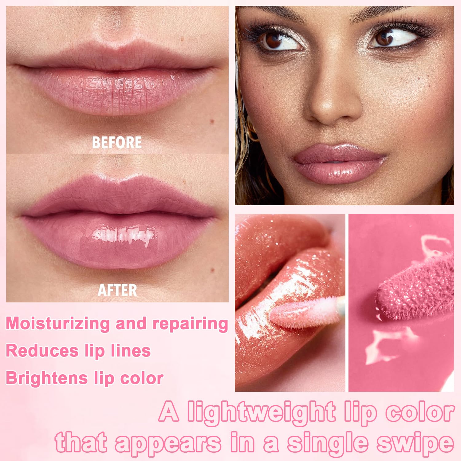 Meilury lip oil over lip stain for added high-shine gloss.