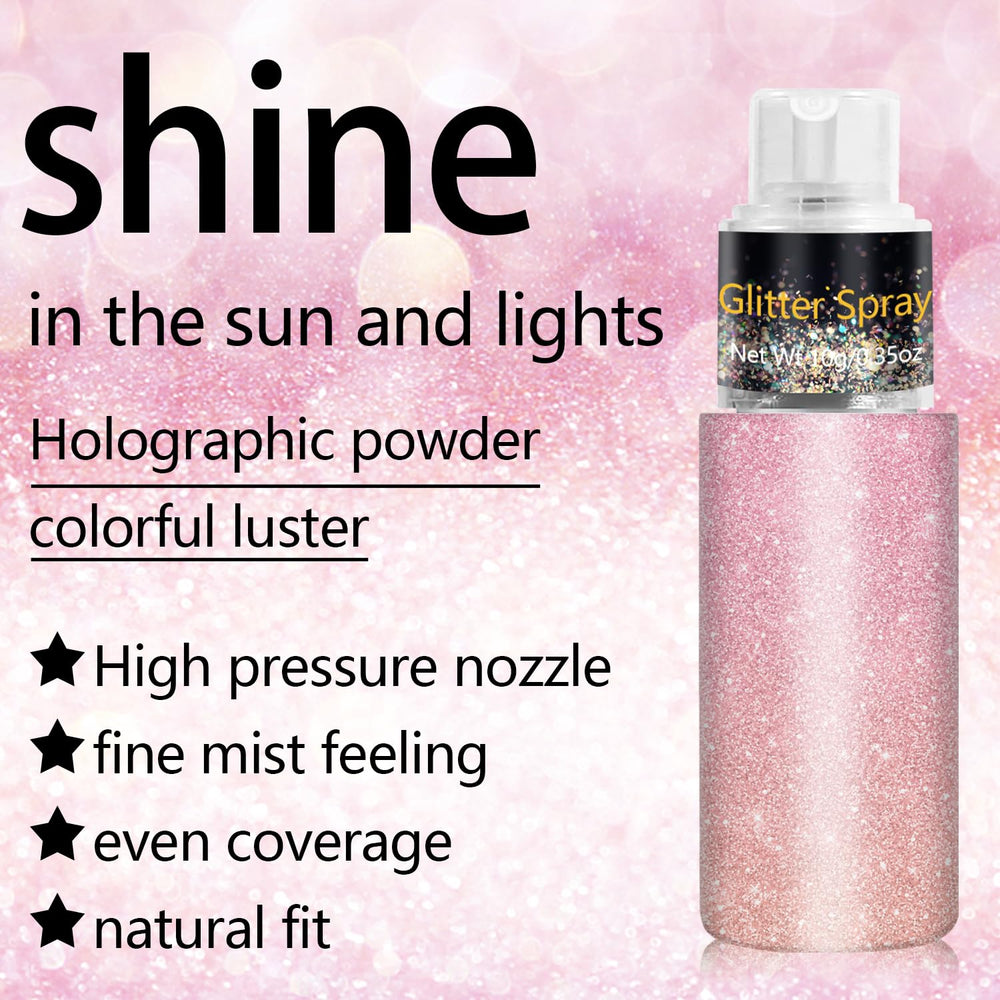 Meilury press pump spray design allows easy, precise glitter application.